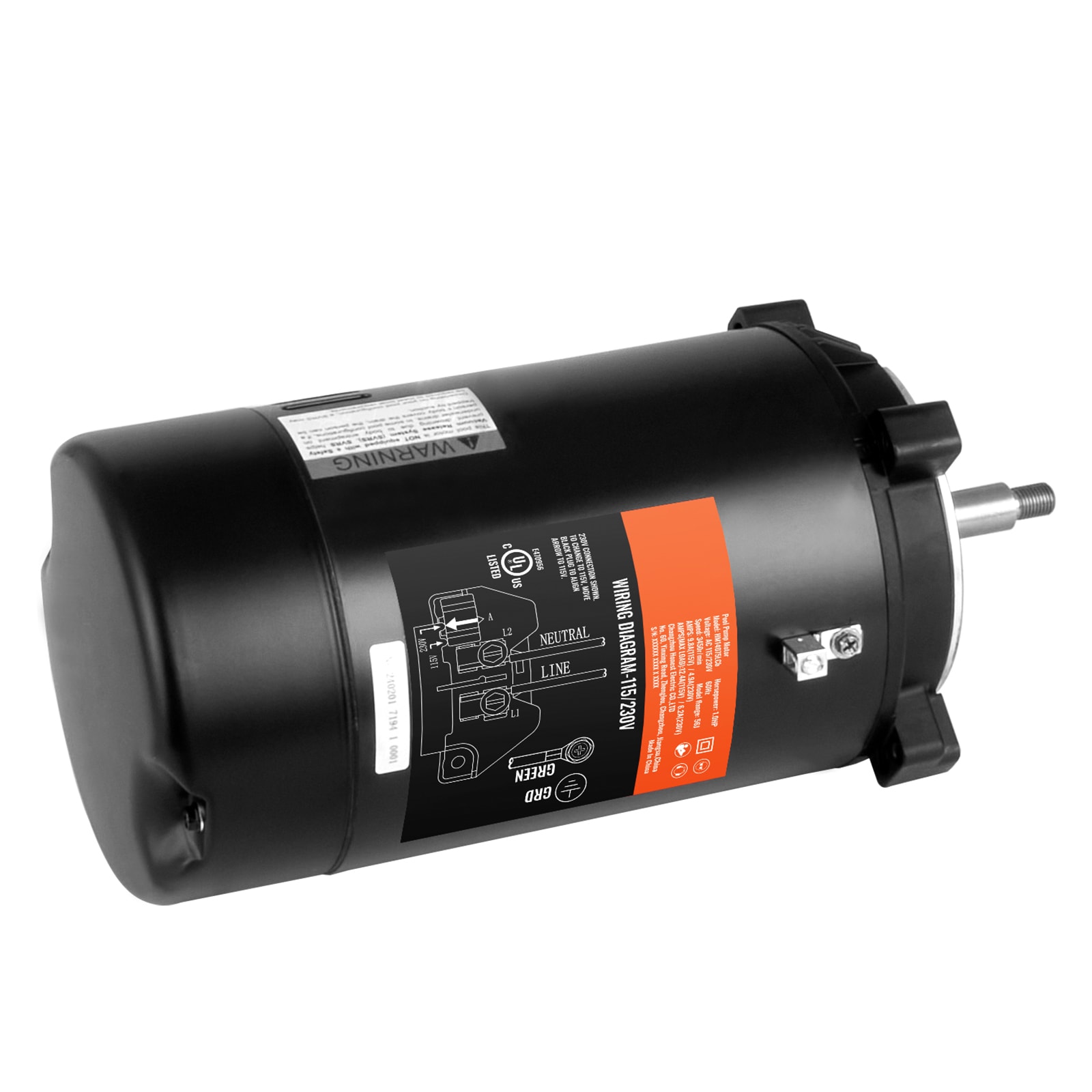 Swimming Pool Pump Motor 1 Hp Round Flange Replacement Motor_voghion.com